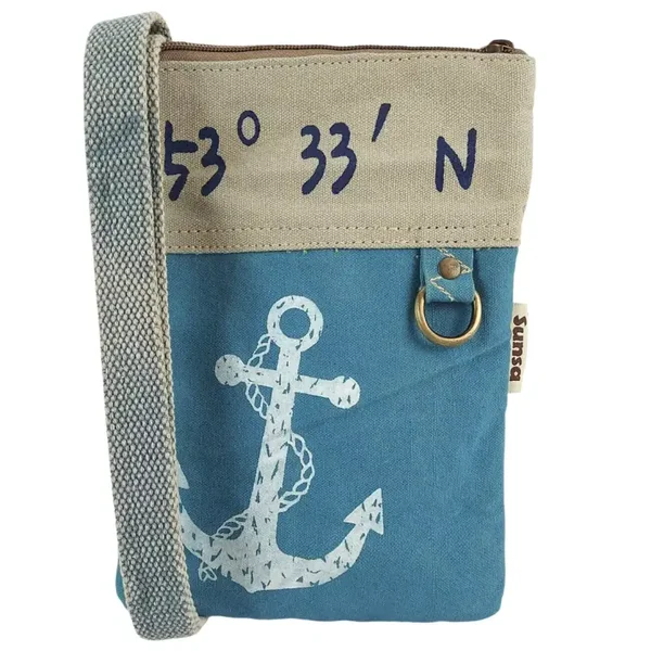 Shoulder bag, maritime style,canvas