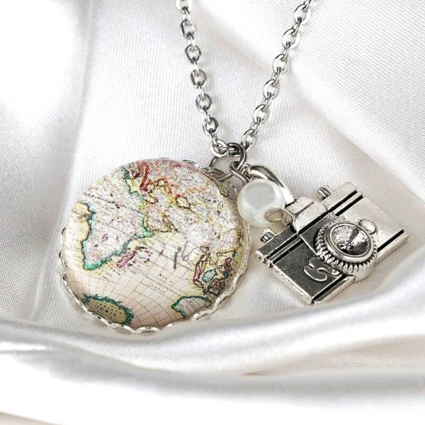 Wereldreizen Wanderlust Globetrotter ketting