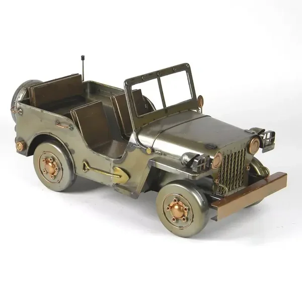 Retro Metal Jeep Model 31cm