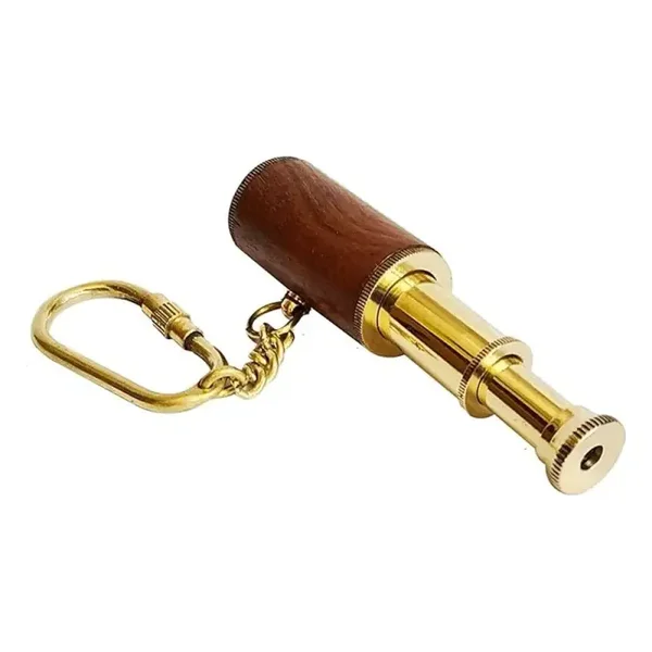 Brass Telescope Keychain