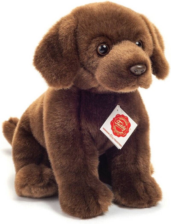 Labrador zittend donkerbruin 25 cm