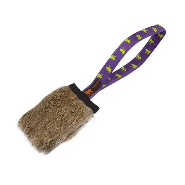 Rabbit Fur Squeaker Tug