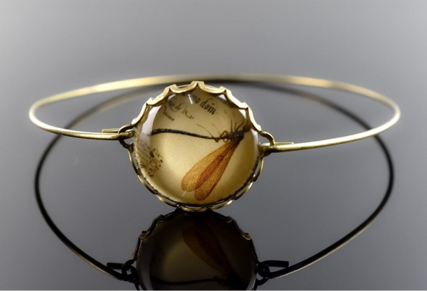Bronzen armband naturalist in vintage stijl