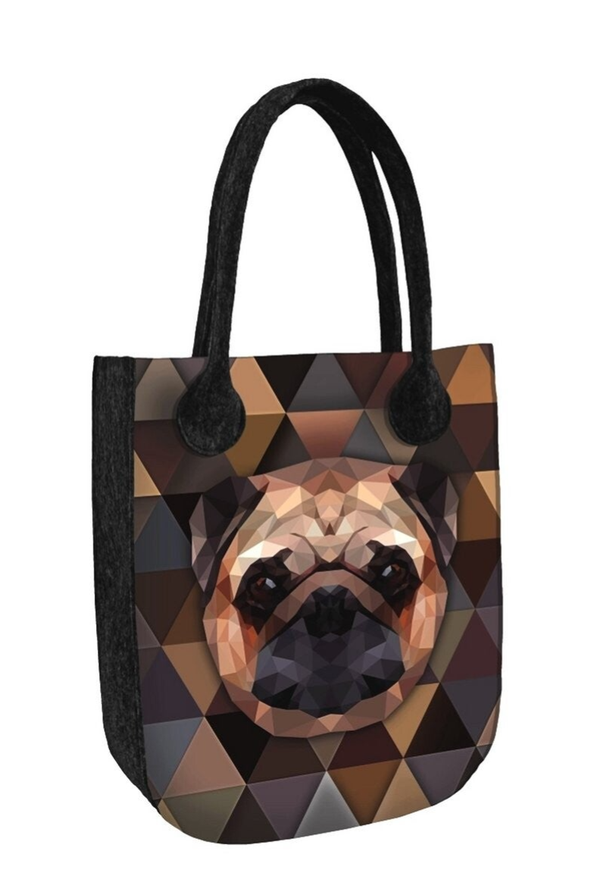 Schoudertas Hond Geometrisch