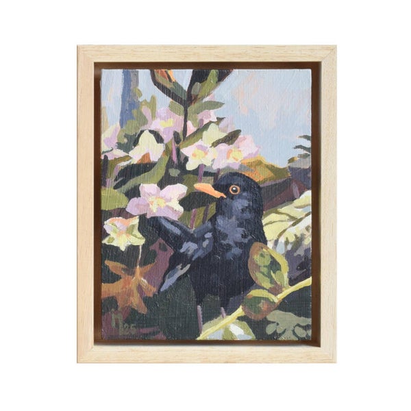 Meneer merel - schilderij (mini)