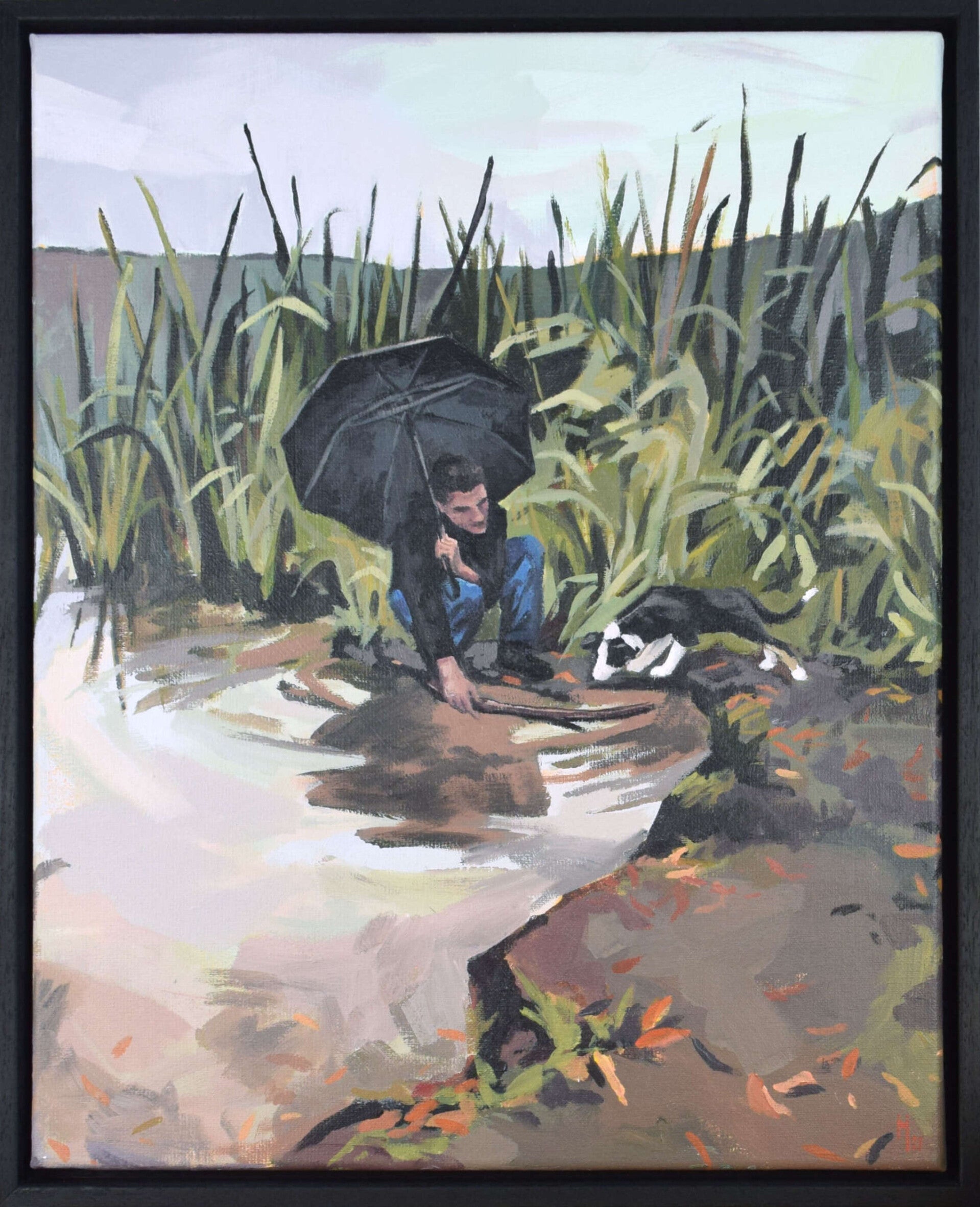 Jouw unieke herinnering vastgelegd in verf, een warme herinnering van jou en je huisdier, vereeuwigd in verf, Maartje I Jansen