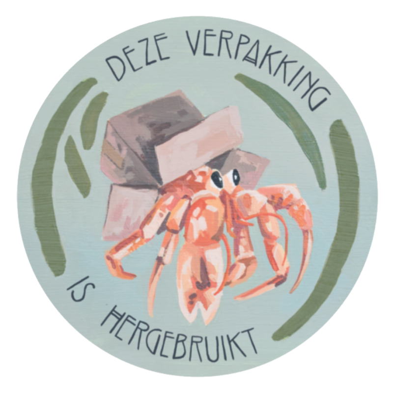 Deze verpakking is hergebruikt - stickers