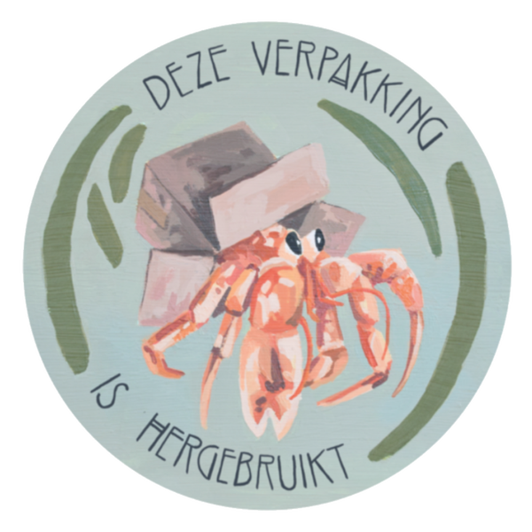 Deze verpakking is hergebruikt - stickers
