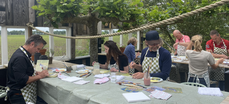 Schilderworkshop op locatie door Maartje I Jansen