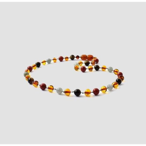 Barnsteen ketting - Misty grey