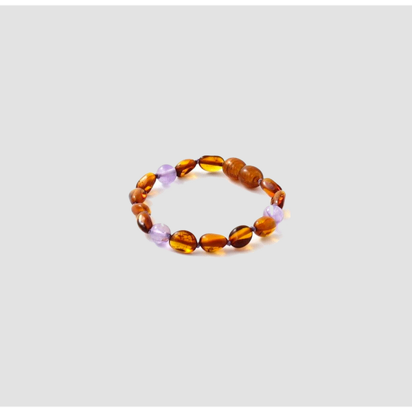 Barnsteen armband - Lila