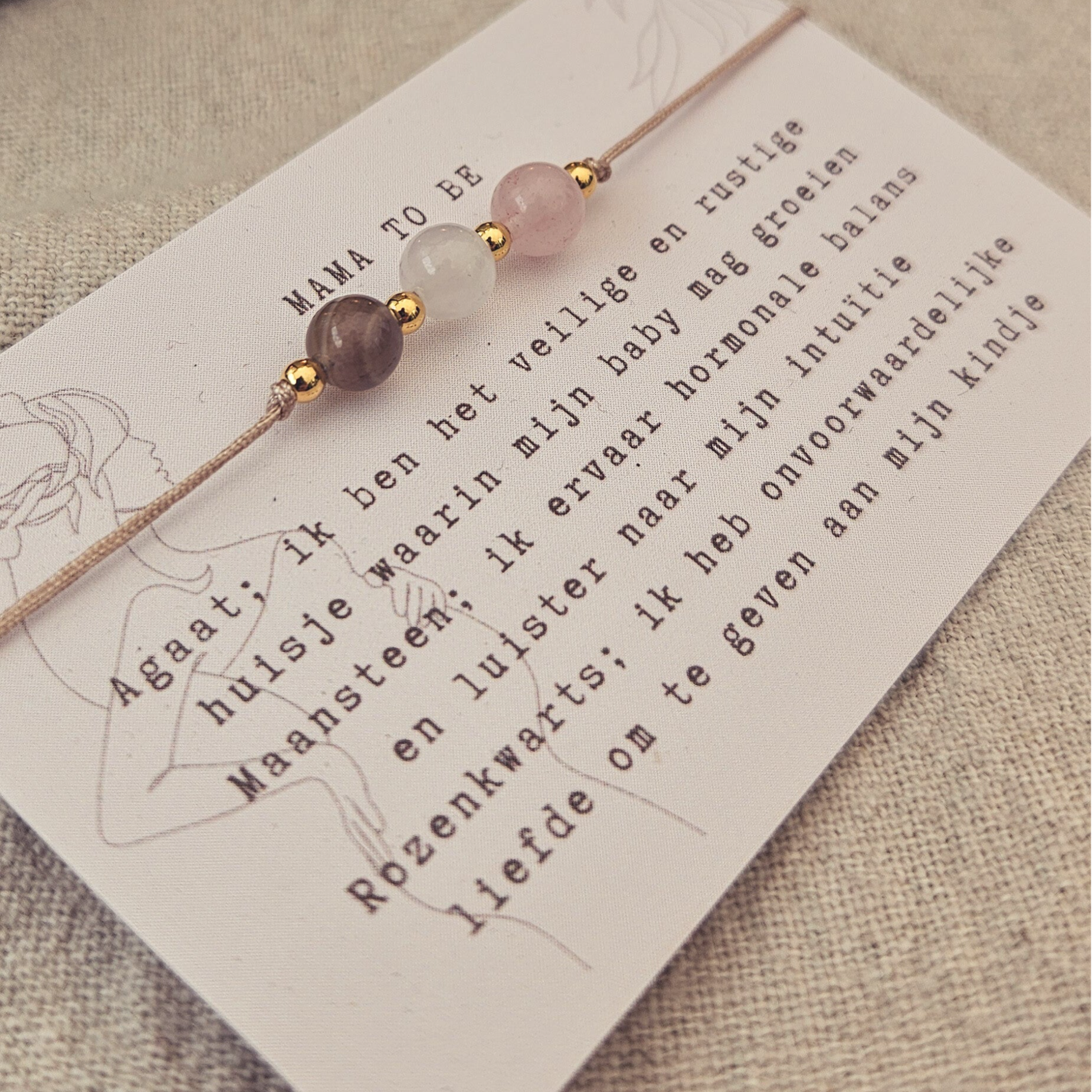 Edelsteen armbandje | Mama to be