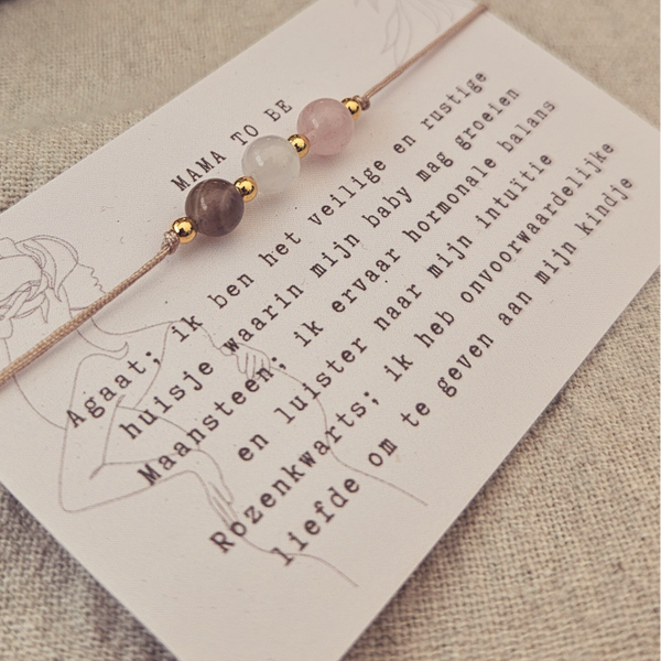 Edelsteen armbandje | Mama to be