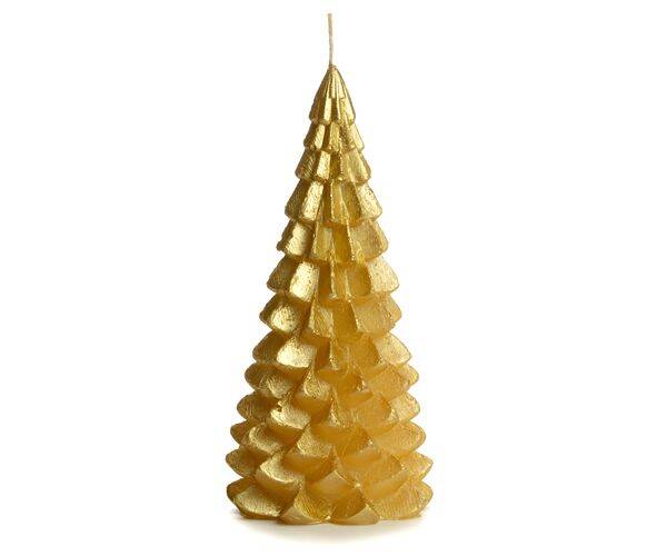 Kerstboom kaars - goud
