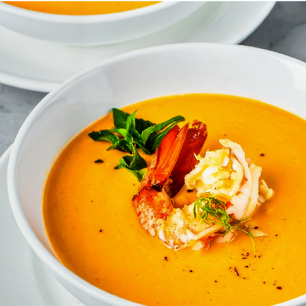 Optie Bisque Kreeft (Salsa Tomaat|Croutone|Lookbrood)