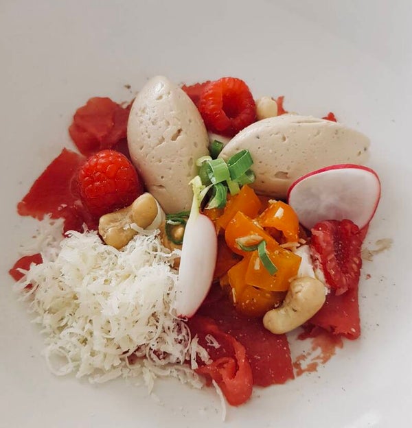 Voorgerecht Vlees  (Carpaccio|Siemmental|Ricotta|Pesto|Pecorino|Garnituur)