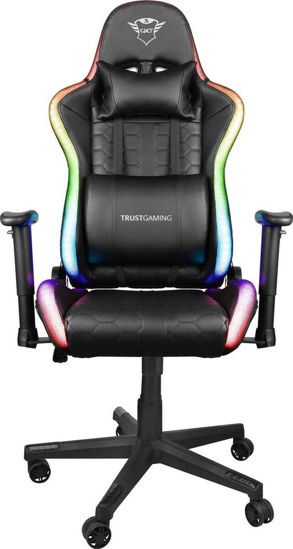 gaming stoel Trust GXT 716 Rizza - Gaming stoel met RGB verlichting - Zwart
