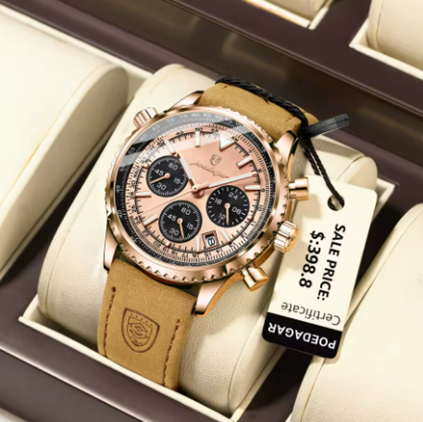 POEDAGAR-Montre à Quartz de luxe
