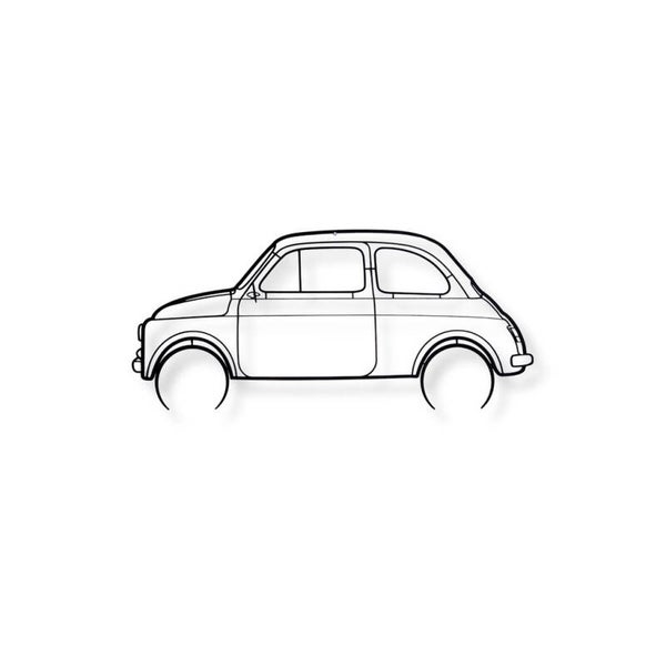 Fiat 500 wandcontour