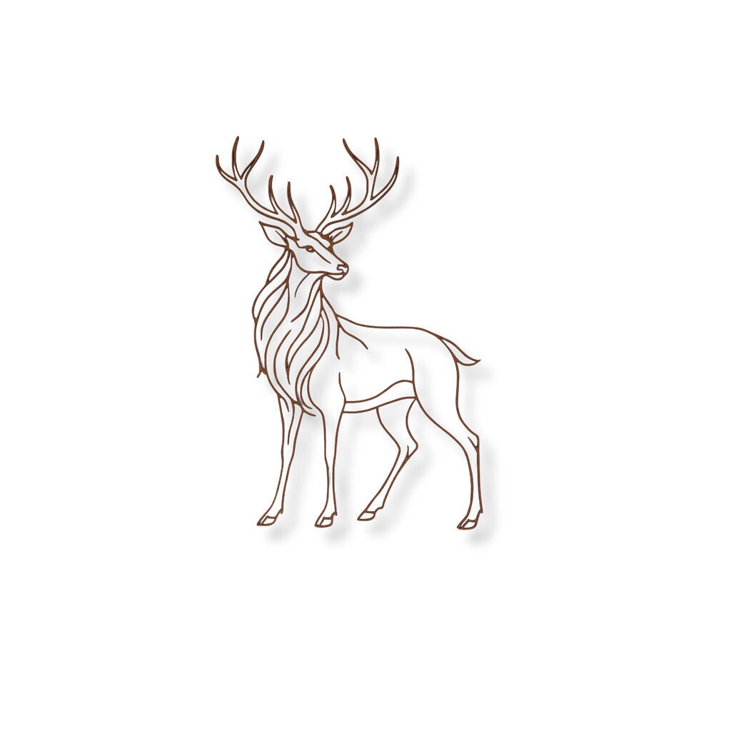 Edelhert wandcontour - natuurlijk en stijlvol