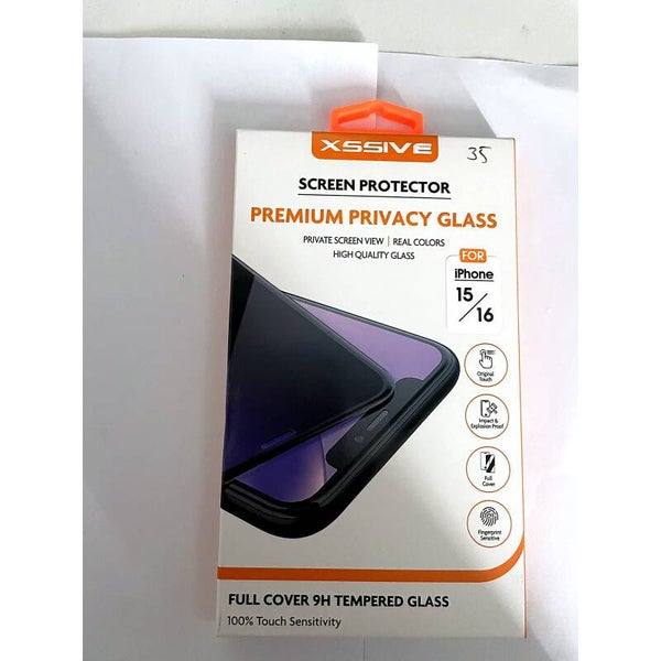 Xssive Premium Privacy Glass screenprotector - iPhone 15 / 16