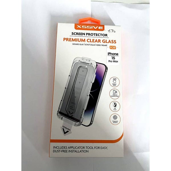 Xssive Premium Clear Glass screenprotector - iPhone 15 Pro Max