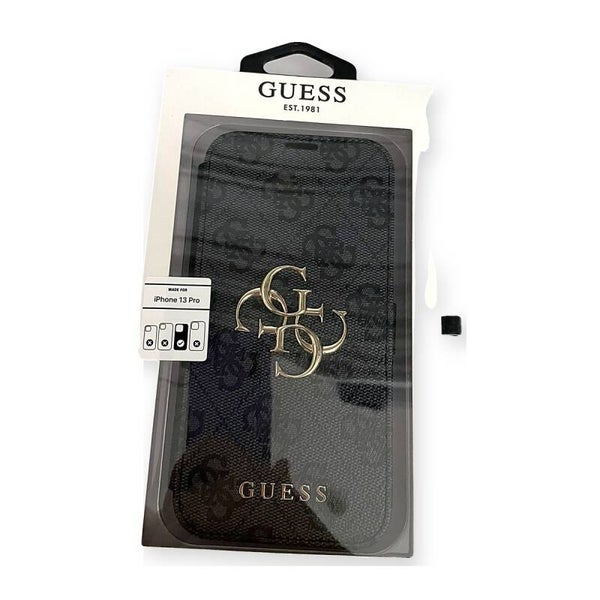 Guess 4G Big Metal Logo hoesje grijs - iPhone 13 Pro