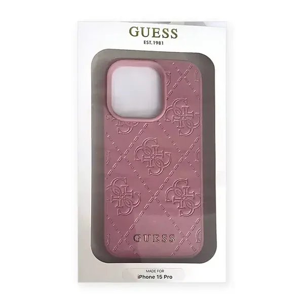 Guess 4G-logo hoesje roze – iPhone 15 Pro