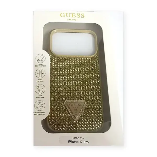 Guess Strass hoesje goud – iPhone 17 Pro