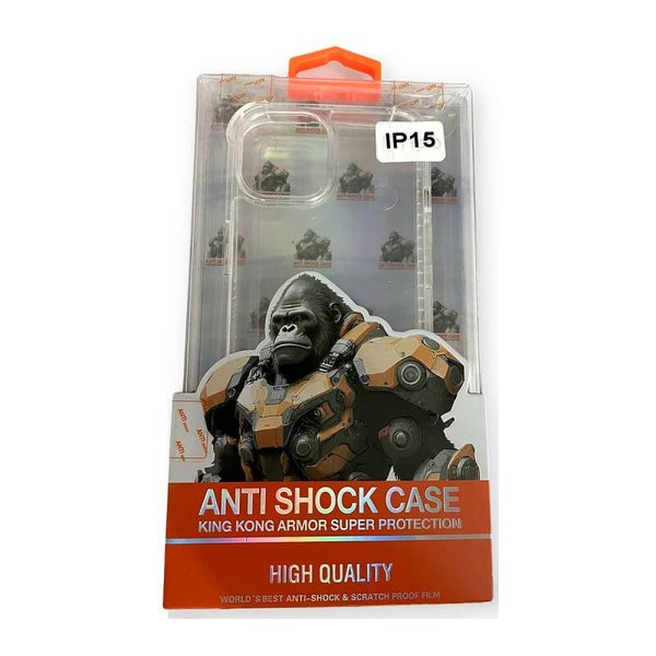 Anti Shock Case King Kong Armor - iPhone 15 transparant