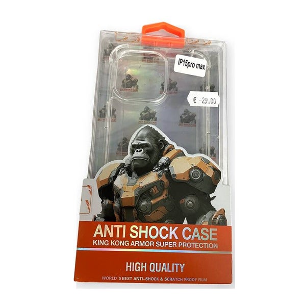 Anti Shock Case King Kong Armor - iPhone 15 Pro Max transparant