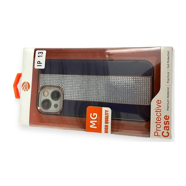 MG Strass Case - iPhone 13 donkerblauw
