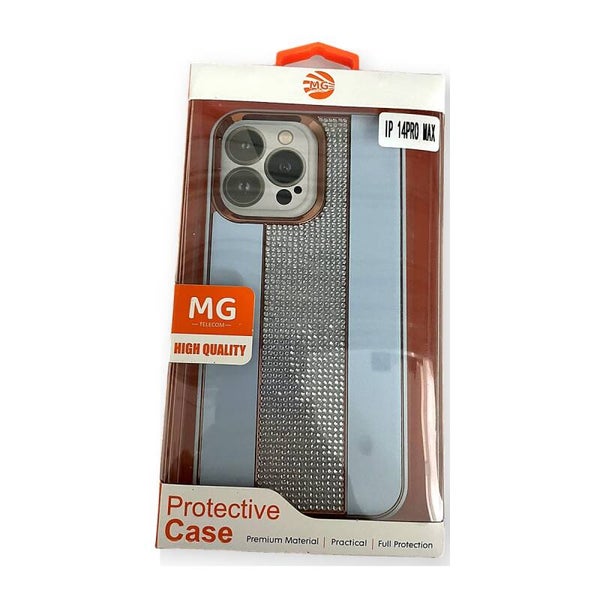 MG Strass Case - iPhone 14 Pro Max lichtblauw