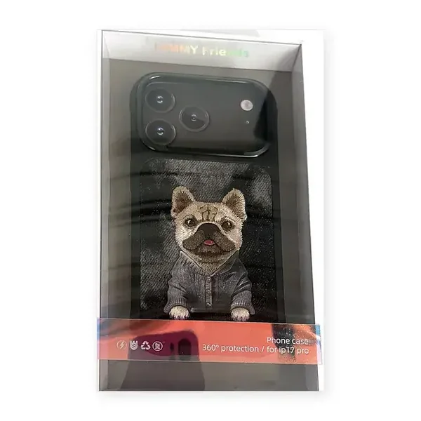 Nimmy Friends Bulldog hoesje – iPhone 17 Pro