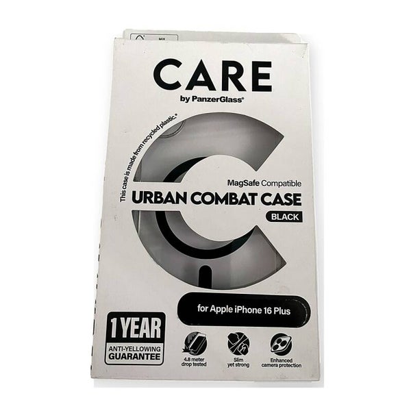 PanzerGlass CARE Urban Combat Case MagSafe - iPhone 16 Plus zwart