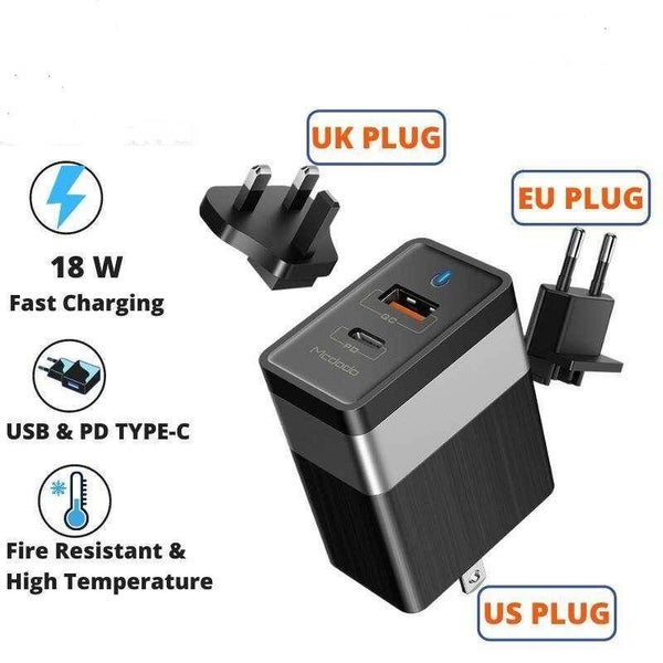 PD+QC 3.0 Travel Charger 18 Watt