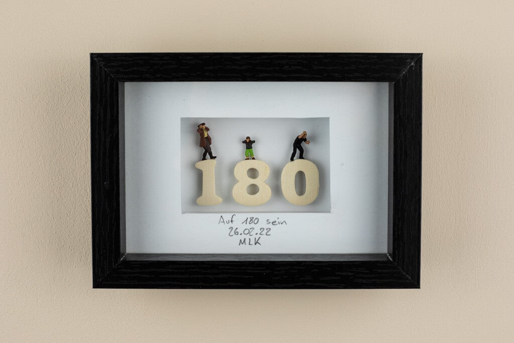 Auf 180 sein