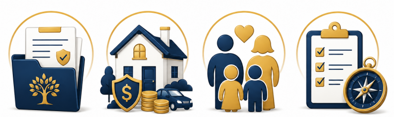 Home, financial accounts and other estate assets