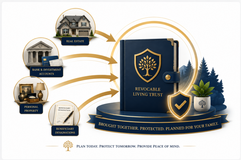 Assets coordinated with a revocable living trust as part of trust funding
