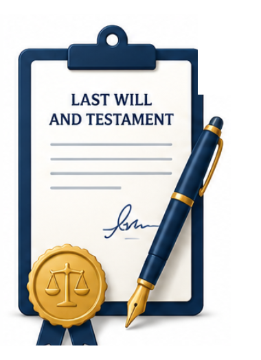 Last will and testament estate planning illustration