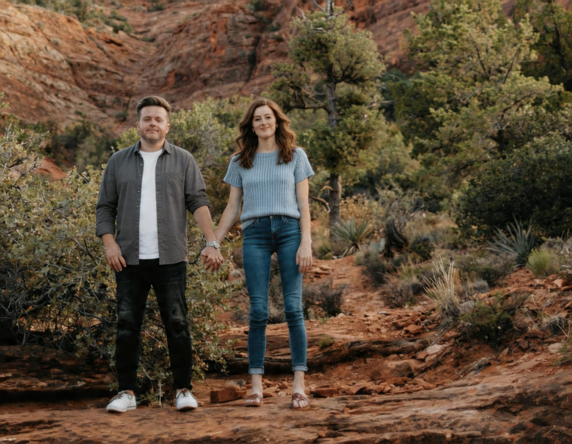 Robert and Sarah M. from Gilbert, Arizona, smiling together, representing a young family who secured their children's future through a living trust with Claim My Legacy.