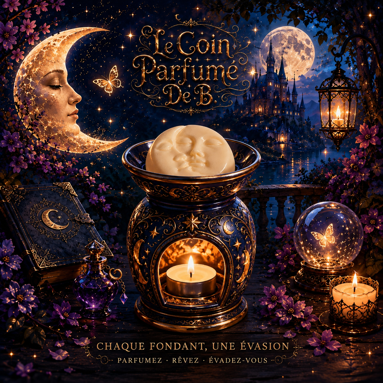 Fondant parfumé Patchouli  noir vanille