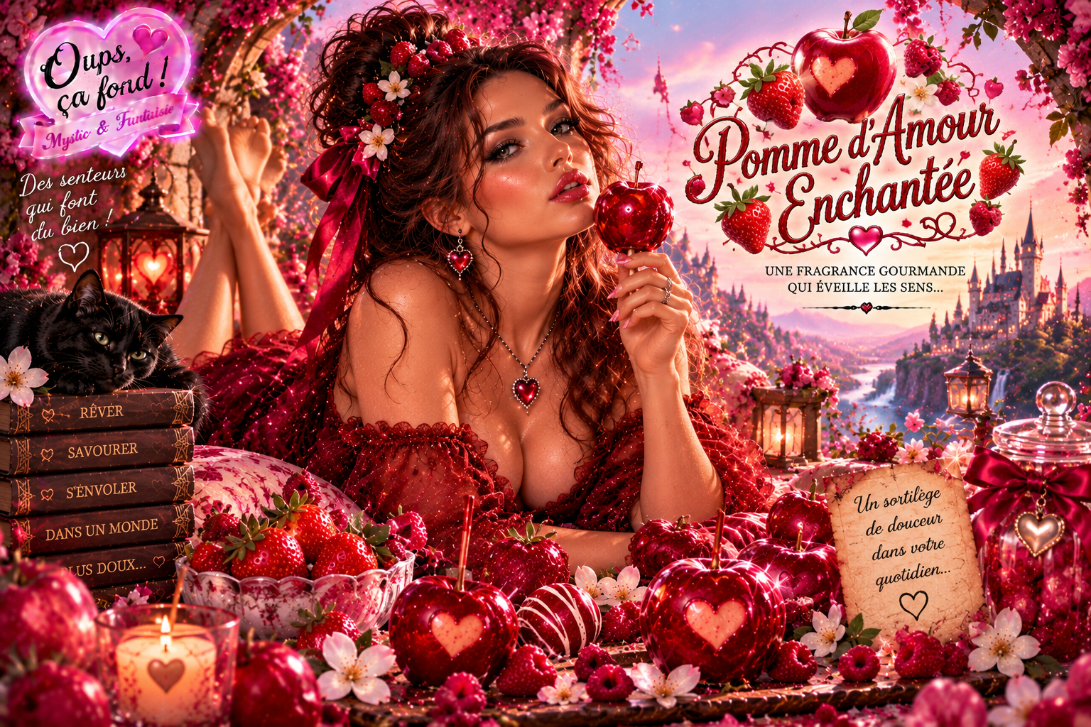 Fondant parfumée Pomme d'amour enchantée