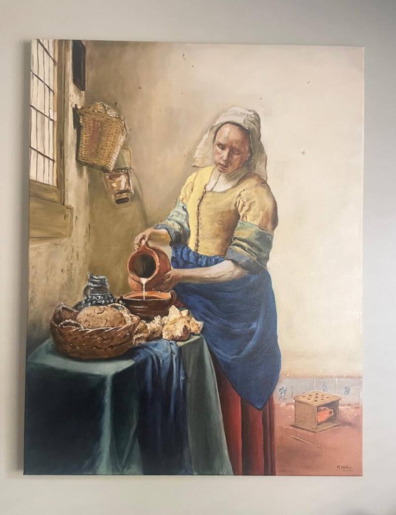 Detailbeeld melkmeisje 