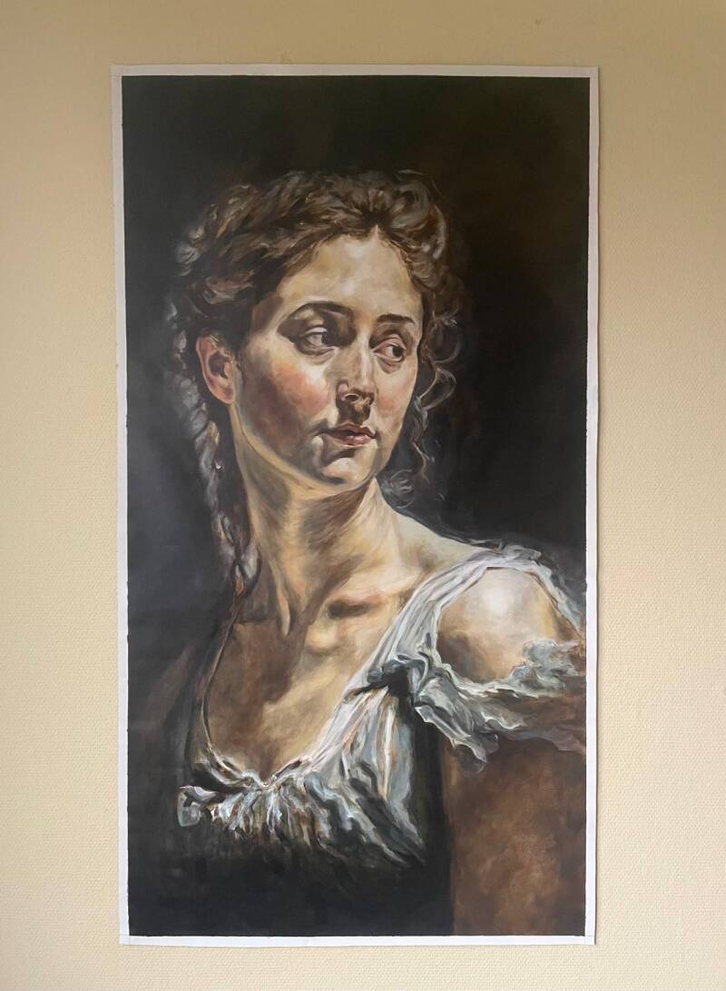 Portret in acrylverf