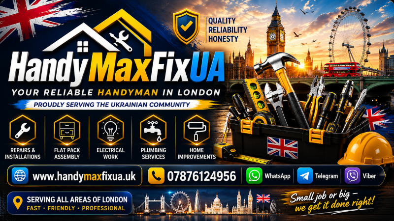 Ukrainian handyman painting living room walls in London