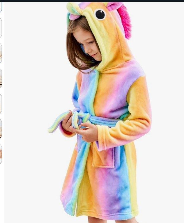 Doctor Unicorn Soft Unicorn Hooded Bathrobe