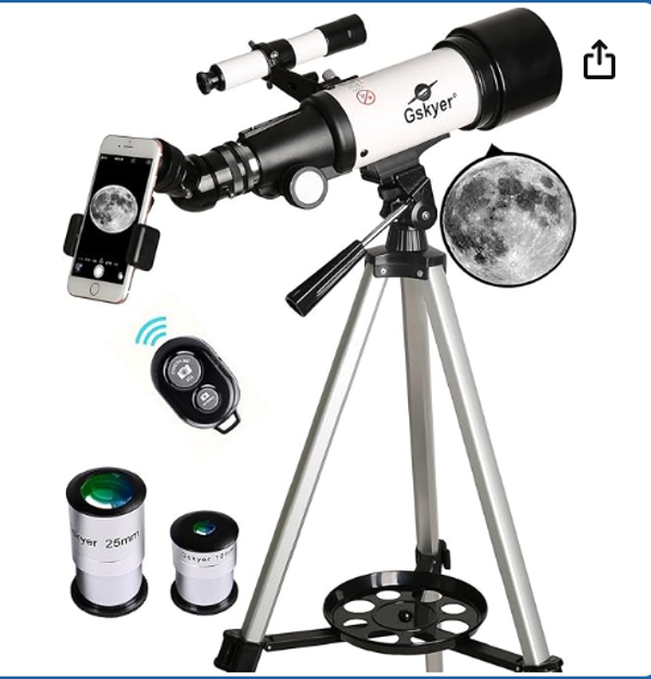 Gskyer Telescope, 70mm Aperture 400mm AZ Mount Astronomical