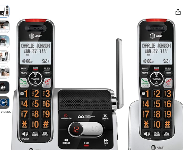 AT&T BL102-2 DECT 6.0 2-Handset Cordless Phone