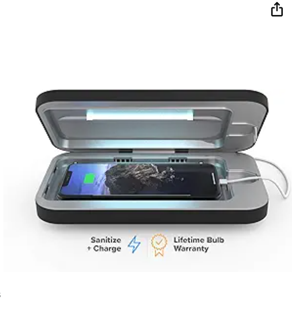 3 UV Cell Phone Sanitizer & Dual Universal Cell Phone Charger Box |